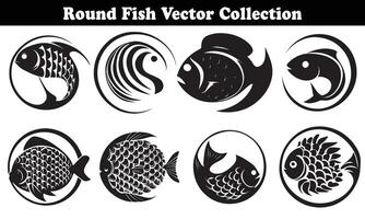 rond poisson vecteur conception retour sur blanc Contexte pour designer
