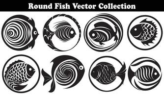 rond poisson vecteur conception retour sur blanc Contexte pour designer