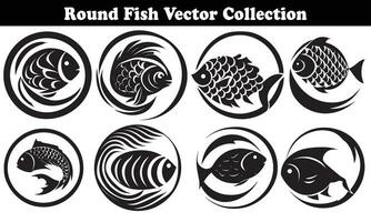 rond poisson vecteur conception retour sur blanc Contexte pour designer