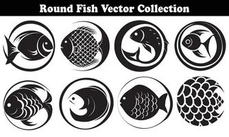 rond poisson vecteur conception retour sur blanc Contexte pour designer