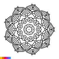 mandala art pour coloration livre. nettoyer décoratif rond ornement. Oriental modèle, vecteur illustration coloration livre page. circulaire modèle dans forme de mandala pour henné, Mehndi, tatouage, décoration.