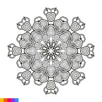 mandala art pour coloration livre. nettoyer décoratif rond ornement. Oriental modèle, vecteur illustration coloration livre page. circulaire modèle dans forme de mandala pour henné, Mehndi, tatouage, décoration.