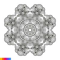 mandala art pour coloration livre. nettoyer décoratif rond ornement. Oriental modèle, vecteur illustration coloration livre page. circulaire modèle dans forme de mandala pour henné, Mehndi, tatouage, décoration.