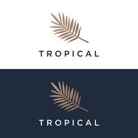 prime et luxe paume feuille été tropical thérapie botanique logo modèle conception. vecteur