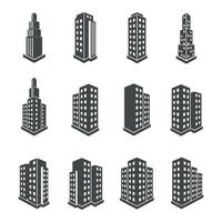 construction d'icônes de perspective 3D. illustration vectorielle vecteur