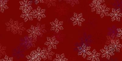 texture de doodle vecteur rouge et jaune clair avec des fleurs.