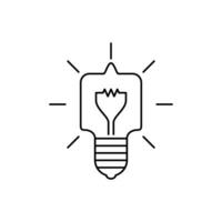 Facile lampe symbole. minimal, mince et faire le ménage. utilisé pour logo, symbole, signe, la toile, mobile et infographie vecteur