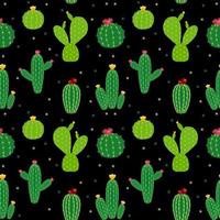 collection d & # 39; icônes de cactus transparente motif fond illustration vectorielle vecteur
