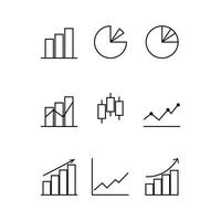 diagramme et graphique icône vecteur ligne