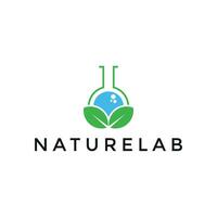 la nature laboratoire moderne logo conception vecteur