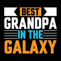 meilleur grand-père dans le galaxie ,typographie,grand-père t chemise conception vecteur
