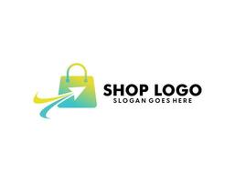 icône de sac à provisions pour le logo d'entreprise de boutique en ligne vecteur