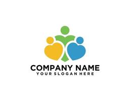 Créatif communauté logo concept. sourire et Partenariat icône combinaison vecteur