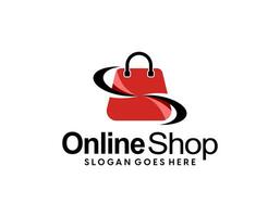 magasin logo, achats logo conception, en ligne magasin logo vecteur modèle