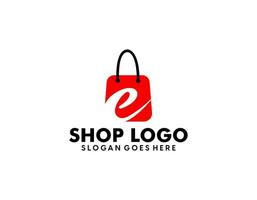 sourire magasin logo avec sac icône pour e Commerce et boutique logo vecteur