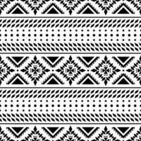 sans couture tribal géométrique modèle. vecteur abstrait avec ethnique motif. originaire de américain art illustration conception pour textile modèle et ornement. noir et blanc couleurs.