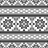 sans couture ethnique modèle avec abstrait géométrique. originaire de américain frontière vecteur illustration. navajo et aztèque modèle conception pour textile modèle et ornement. noir et blanc couleurs.