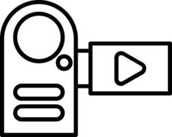 icône de ligne vidéo vecteur
