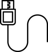 USB lien ligne icône vecteur