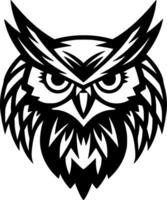 hibou - minimaliste et plat logo - vecteur illustration