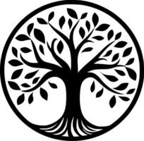 arbre de la vie - minimaliste et plat logo - vecteur illustration