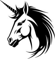 Licorne - minimaliste et plat logo - vecteur illustration