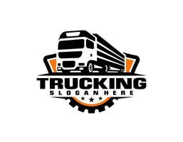 un camion camionnage la logistique logo livraison modèle vecteur