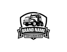 modèle de logo de camion, logo parfait pour les entreprises liées à l'industrie automobile vecteur