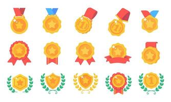 or médaille récompenses pour gagnants de sportif événements meilleur la victoire vecteur