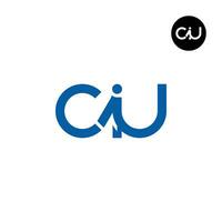 lettre ciu monogramme logo conception vecteur