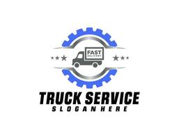 modèle de logo de camion, logo parfait pour les entreprises liées à l'industrie automobile vecteur