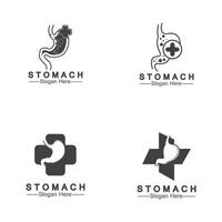 logo et symbole de l'estomac vecteur