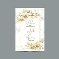 carte d'invitation de mariage vecteur