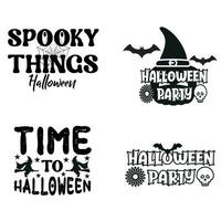 Halloween typographie t chemise conception 02 vecteur