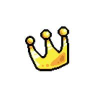 d'or couronne dans pixel art style vecteur