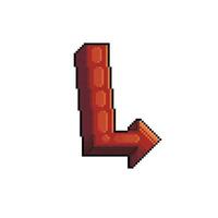 La Flèche direction signe dans pixel art style vecteur