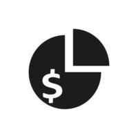 affaires la finance icône solide glyphe noir isolé sur blanc Contexte vecteur