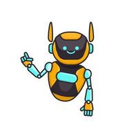 robot personnage pose vecteur illustration. robot mascotte personnage conception