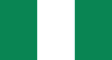 Nigeria drapeau vecteur isolé sur blanc Contexte .