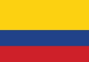 drapeau de Colombie . Colombie drapeau vecteur isolé sur blanc Contexte
