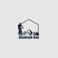 logo de vélo de montagne vecteur