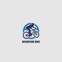 logo de vélo de montagne vecteur