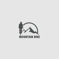 logo de vélo de montagne vecteur