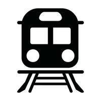 icône de silhouette de train vecteur