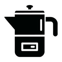 icône de la cafetière vecteur