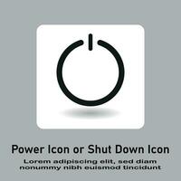 Puissance icône ou fermer vers le bas symbole plat icône vecteur. vecteur
