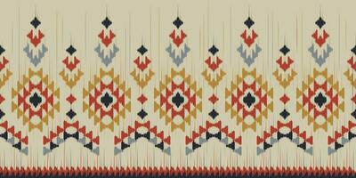 art abstrait ethnique ikat. motif harmonieux de broderie tribale, folklorique et de style mexicain. ornement d'art géométrique aztèque print.design pour tapis, papier peint, vêtements, emballage, tissu, couverture, textile vecteur