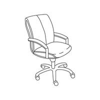 main tiré des gamins dessin dessin animé vecteur illustration Bureau chaise icône isolé sur blanc Contexte