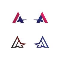 une police et une identité de lettre de logo pour la forme et le triangle de conception d'entreprise vecteur