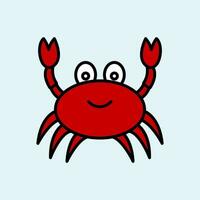 dessin animé Crabe icône illustration modèle pour beaucoup objectif vecteur